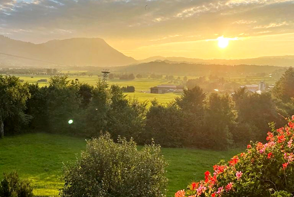 Sonnenuntergang Balkonblick